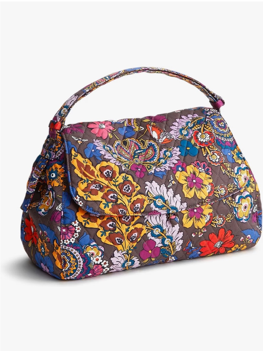 Ver Bradley Quilted Floral Top-Handle Bag in Multicolor